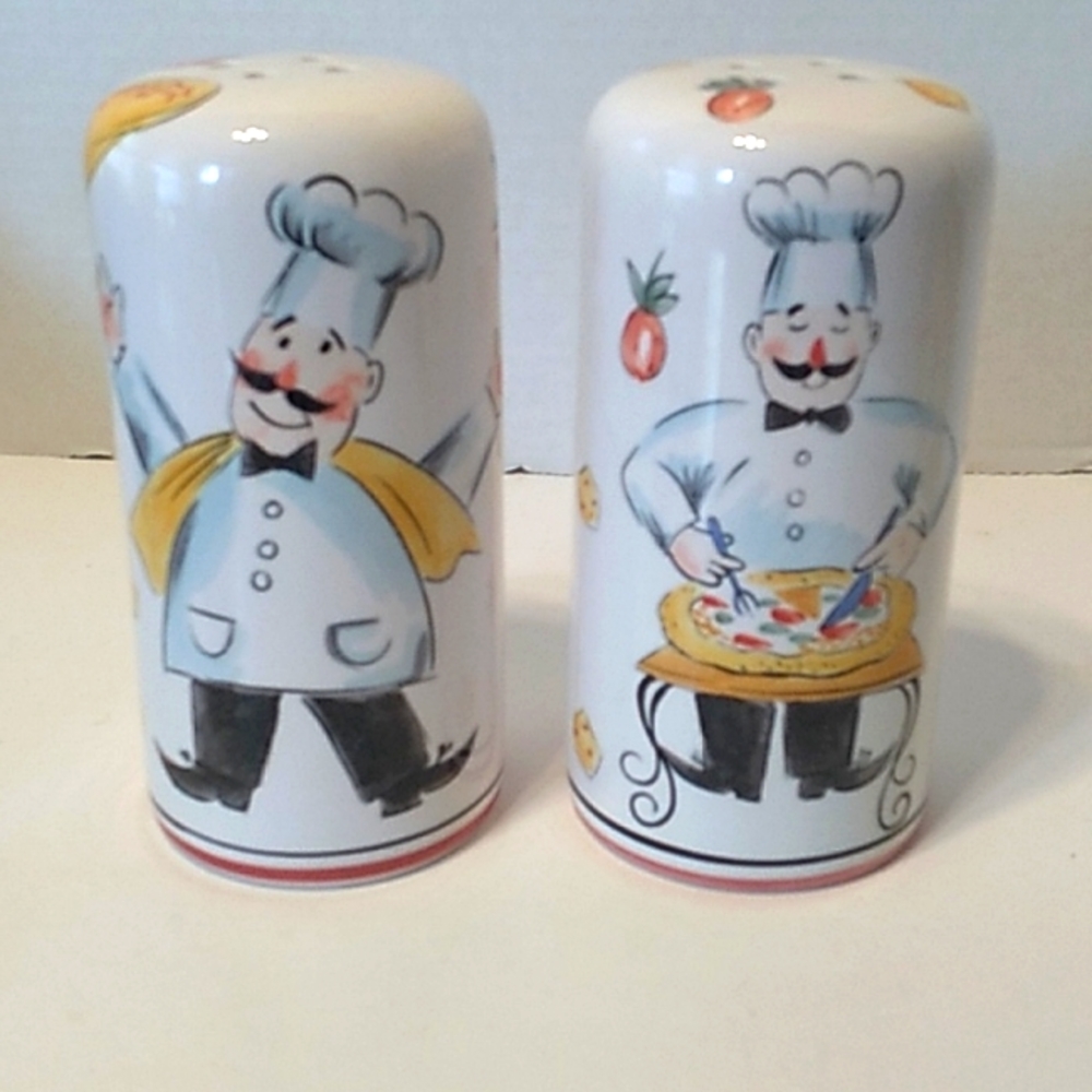 Ceramic Set of Herb Shakers  Hand Painted